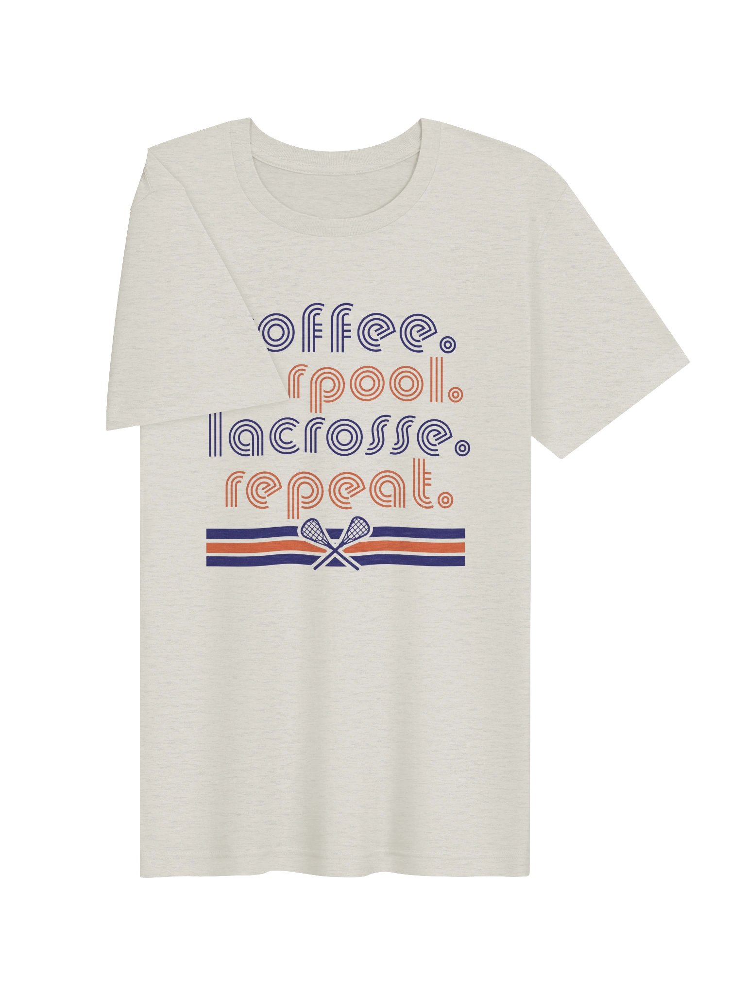 Lacrosse Mom Shirt — Coffee Carpool Lacrosse Repeat Funny Lax Mom Tee product image (5)