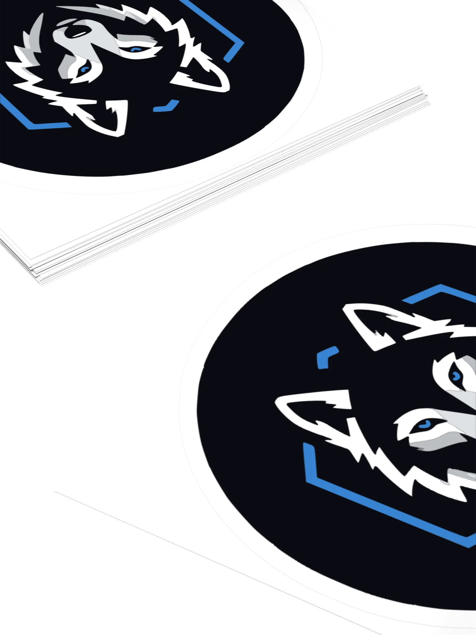 Geometric Wolf Kiss Cut Sticker product image (4)