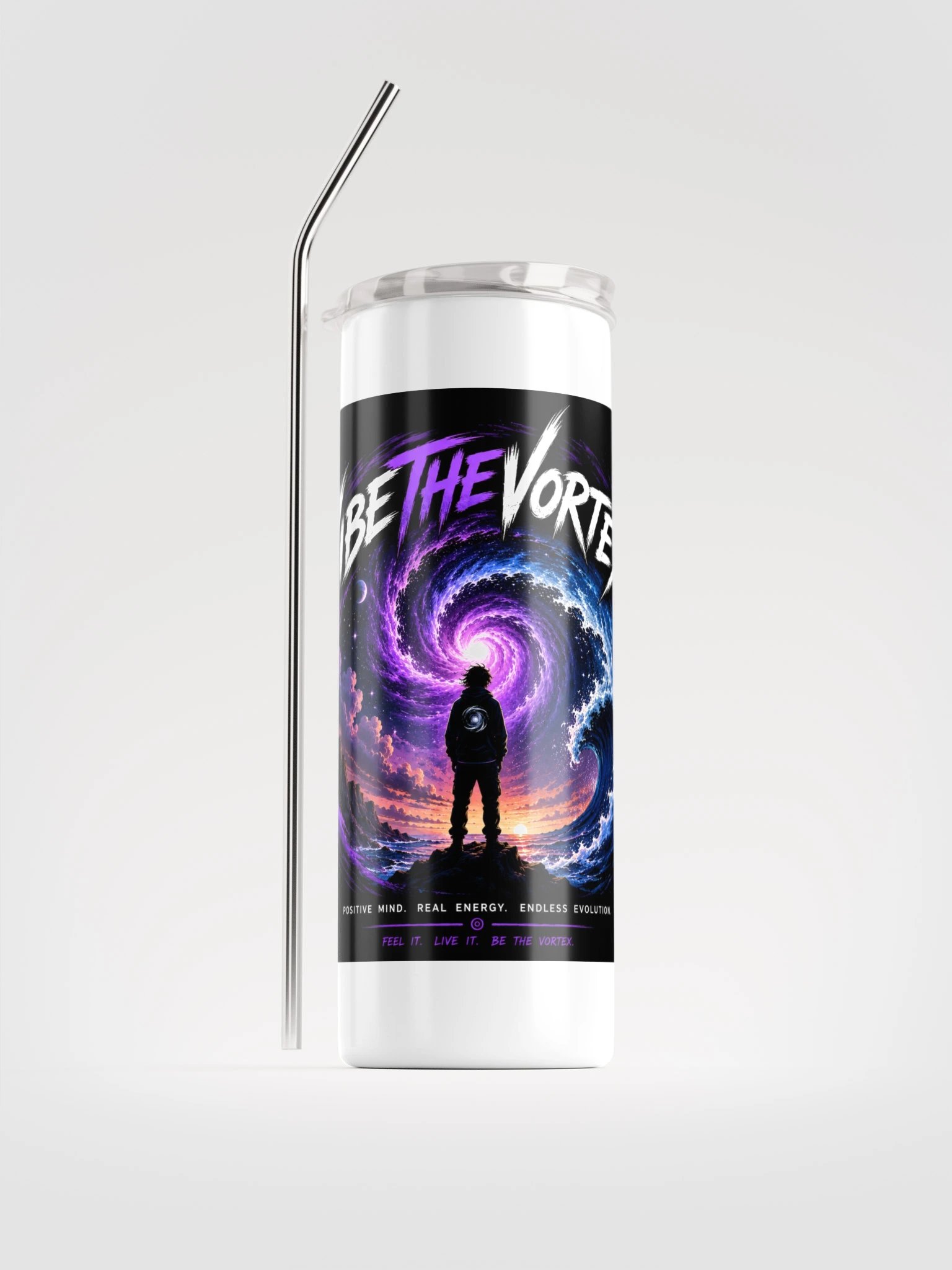 vibethevortex Stainless Steel Tumbler with a Straw product image (1)