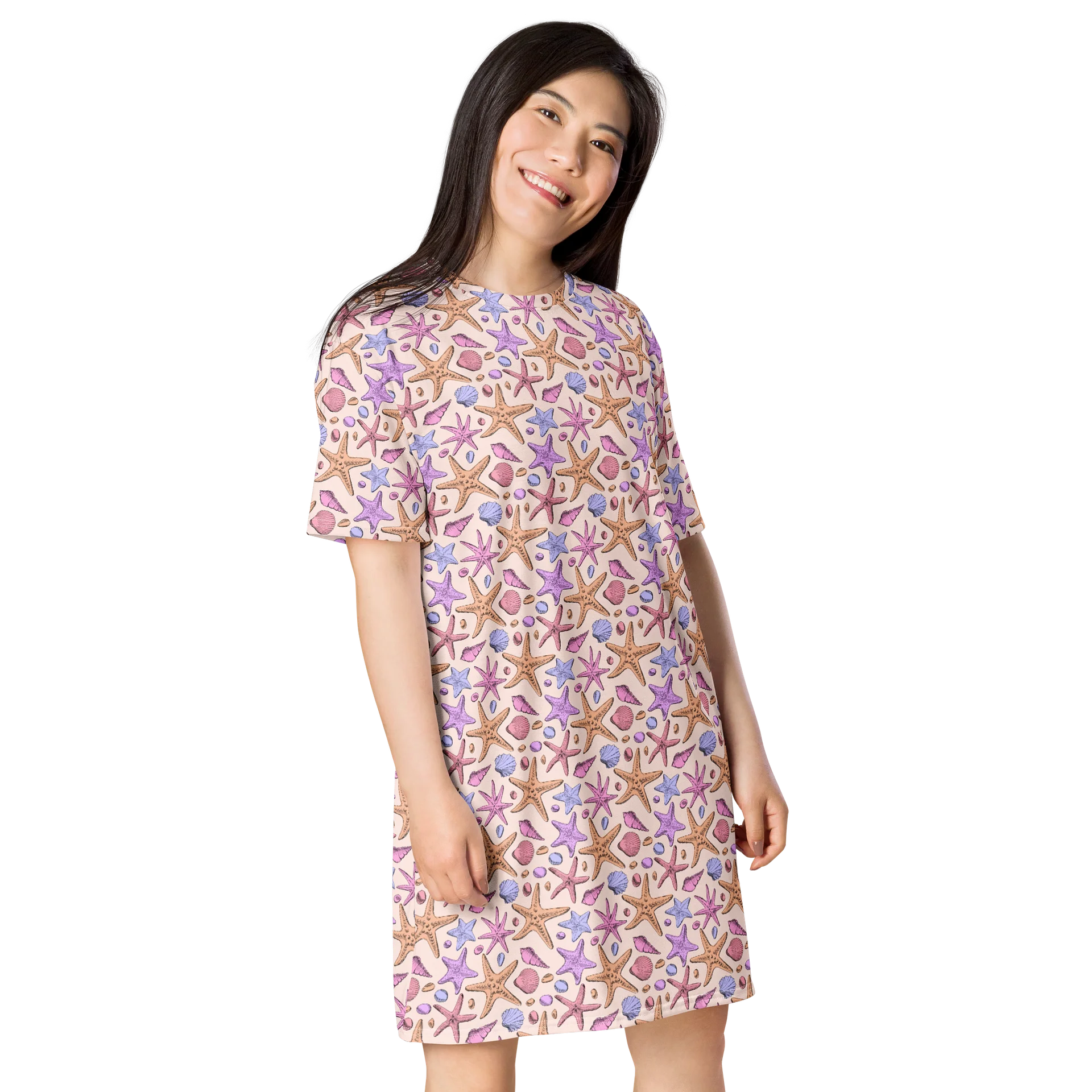 Pastel Seashell T-Shirt Dress product image (4)