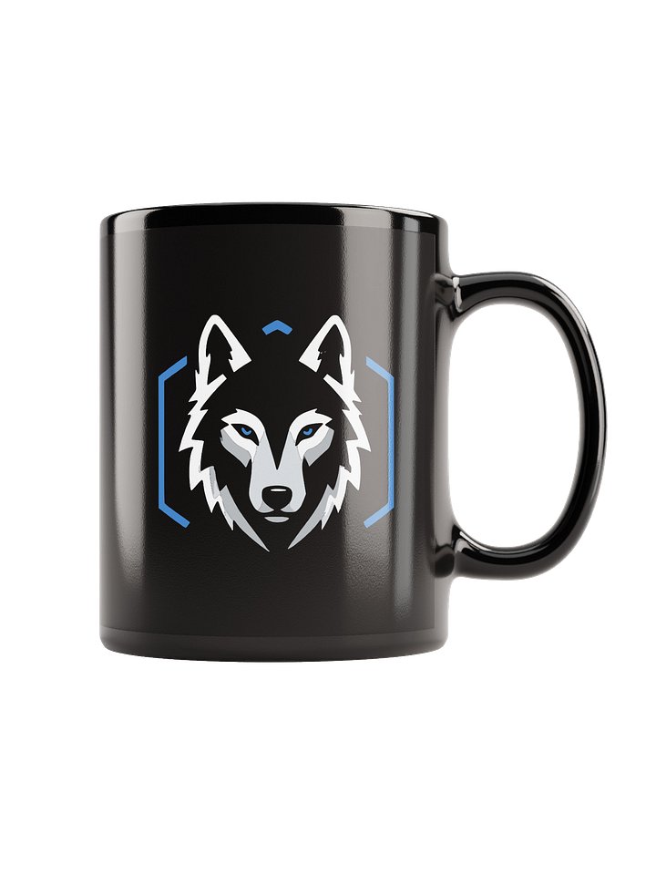 DevOpsPack Wolf Logo Black Glossy Mug product image (1)