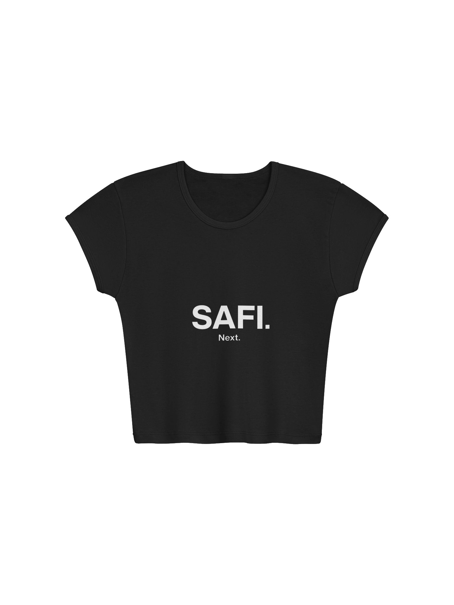 SAFI. Next – Women Ribbed Baby Tee Crop Top - Moroccan Darija Statement product image (1)