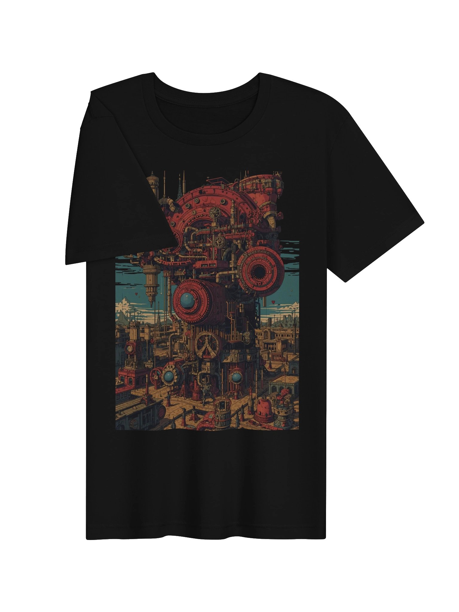 Retro-Futurist Machine City Lightweight T-Shirt product image (6)