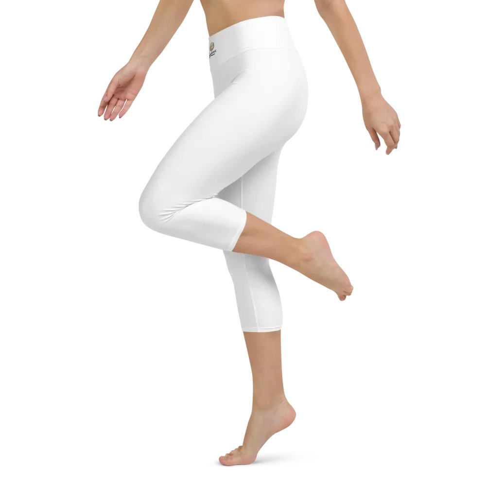 Equinox High-Waisted Yoga Capri Leggings - White, Exclusive Design product image (5)
