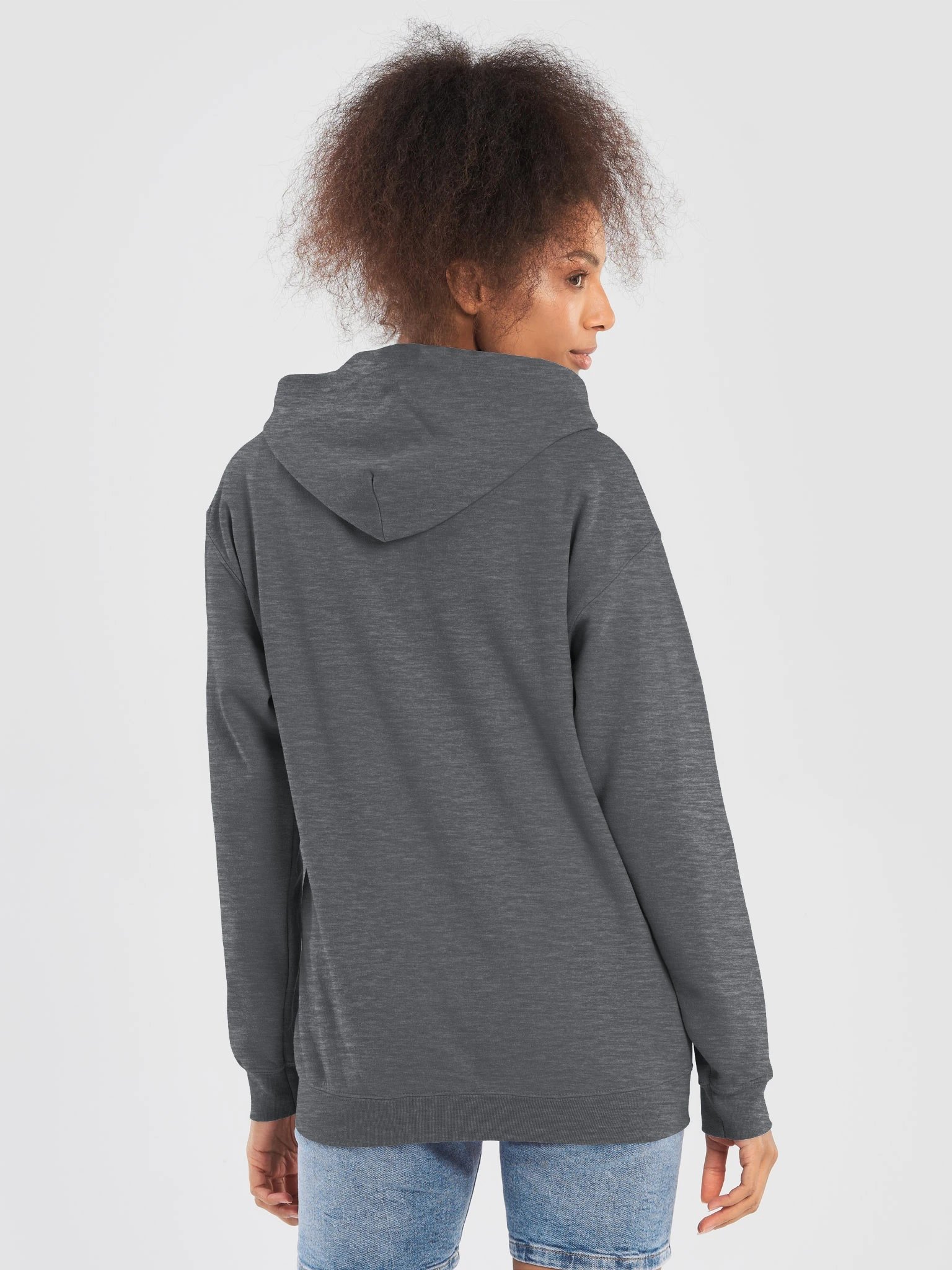 Plain Color Dark Heather Zip Hoodie product image (2)