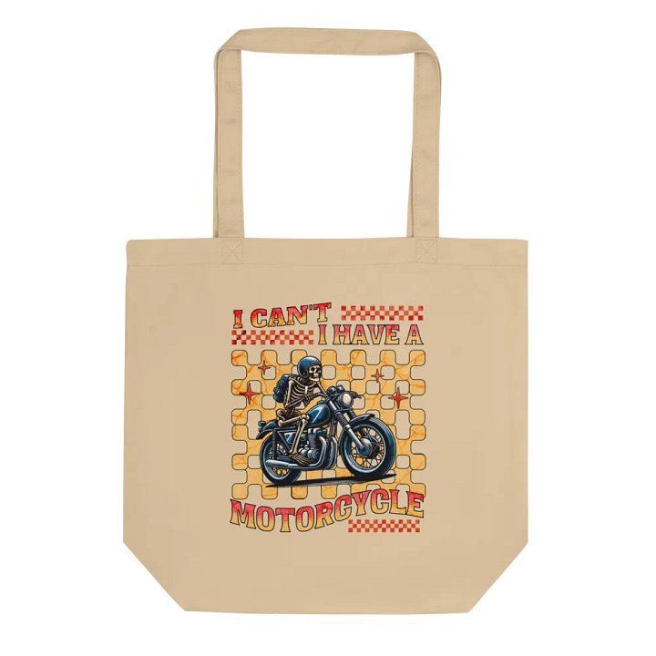 I Cant I Have A Motorcycle Skeleton Rider Eco Tote product image (1)