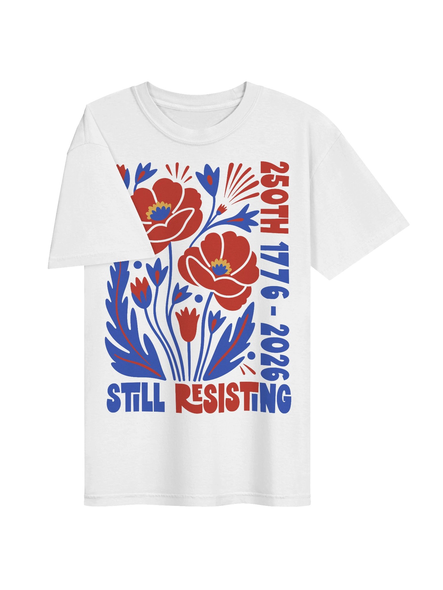 Still Resisting Boho Block Abstract Floral Front BacK Design. product image (76)