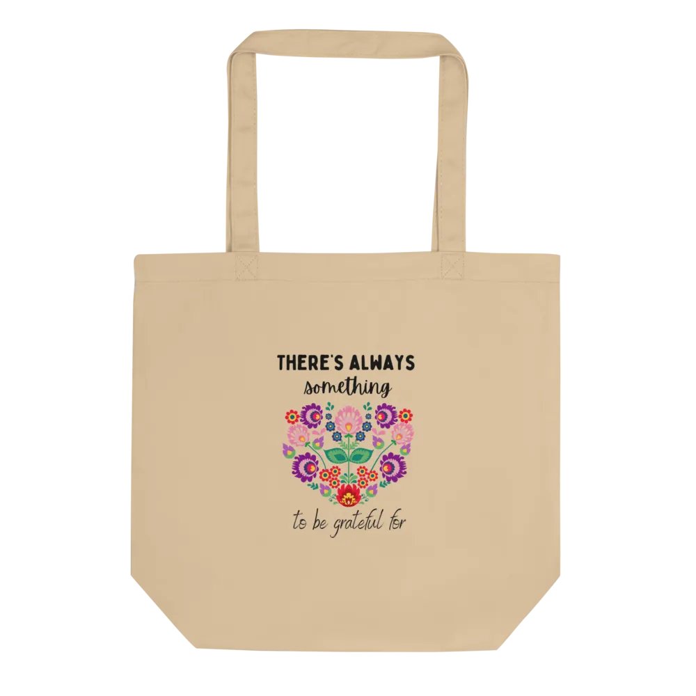 Be Grateful — Organic Cotton Beige Tote Bag for Everyday Use product image (1)