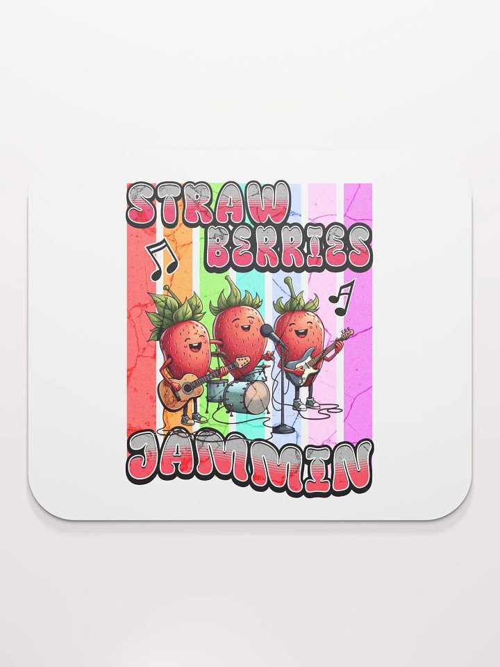 Strawberries Jammin Band Mouse Pad product image (1)