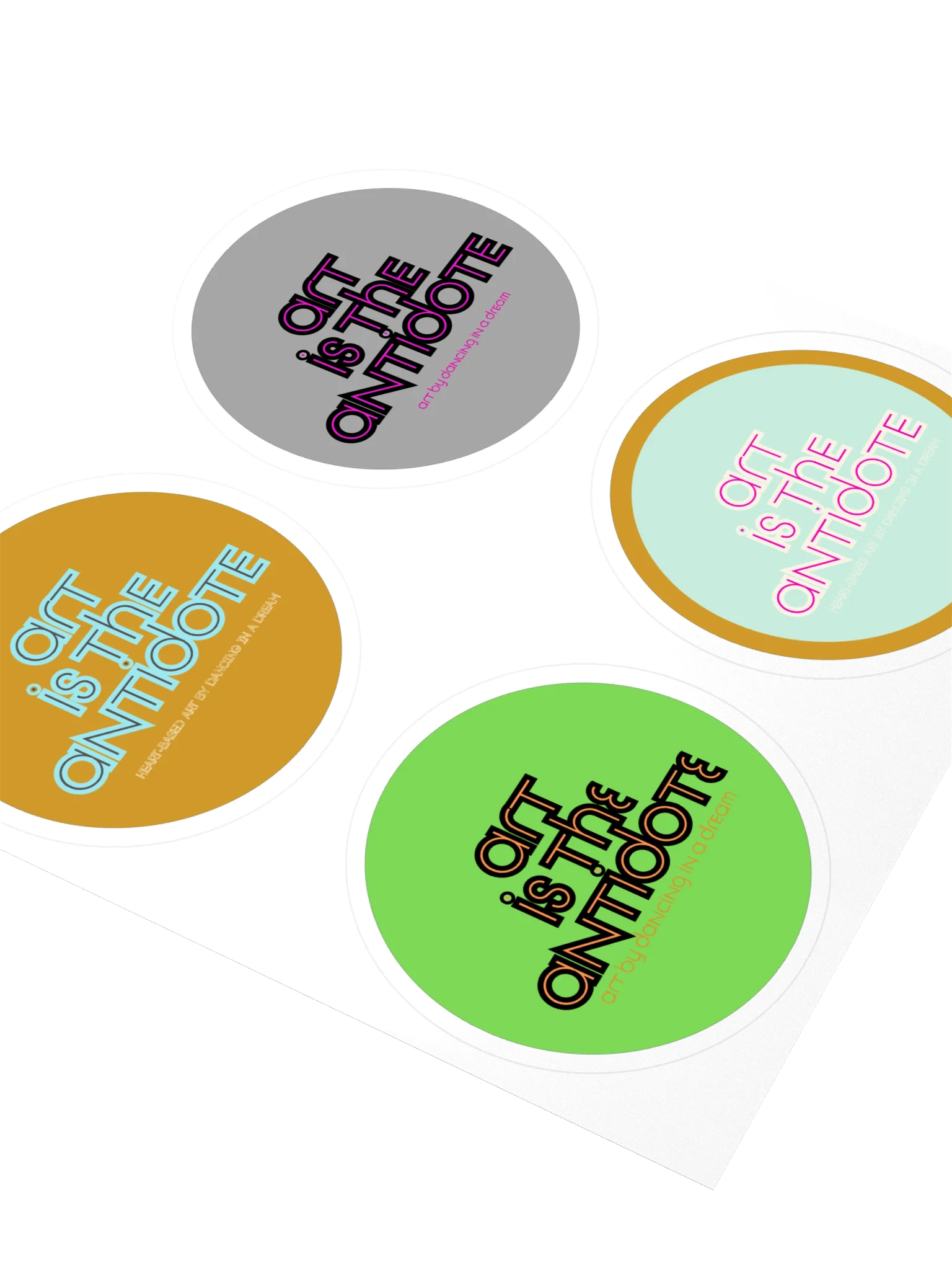 'art is the antidote' stickers | 4pk product image (3)