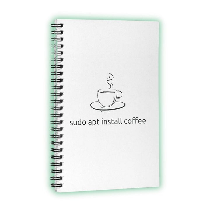 apt install coffee Spiral Notebook product image (1)