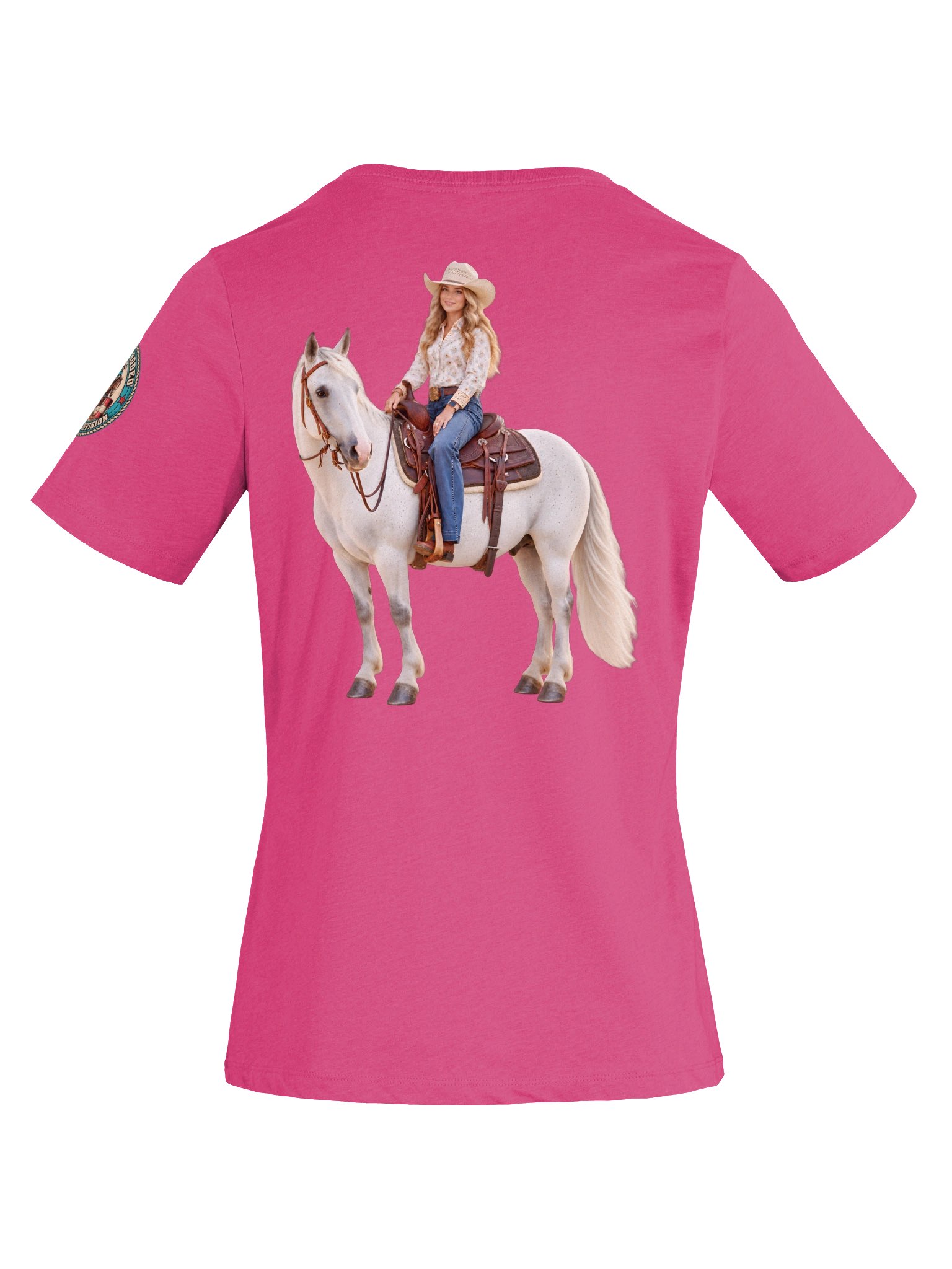 Turquoise Saddle Cowgirl V-Neck T-Shirt | BROKEN RODEO™ product image (45)