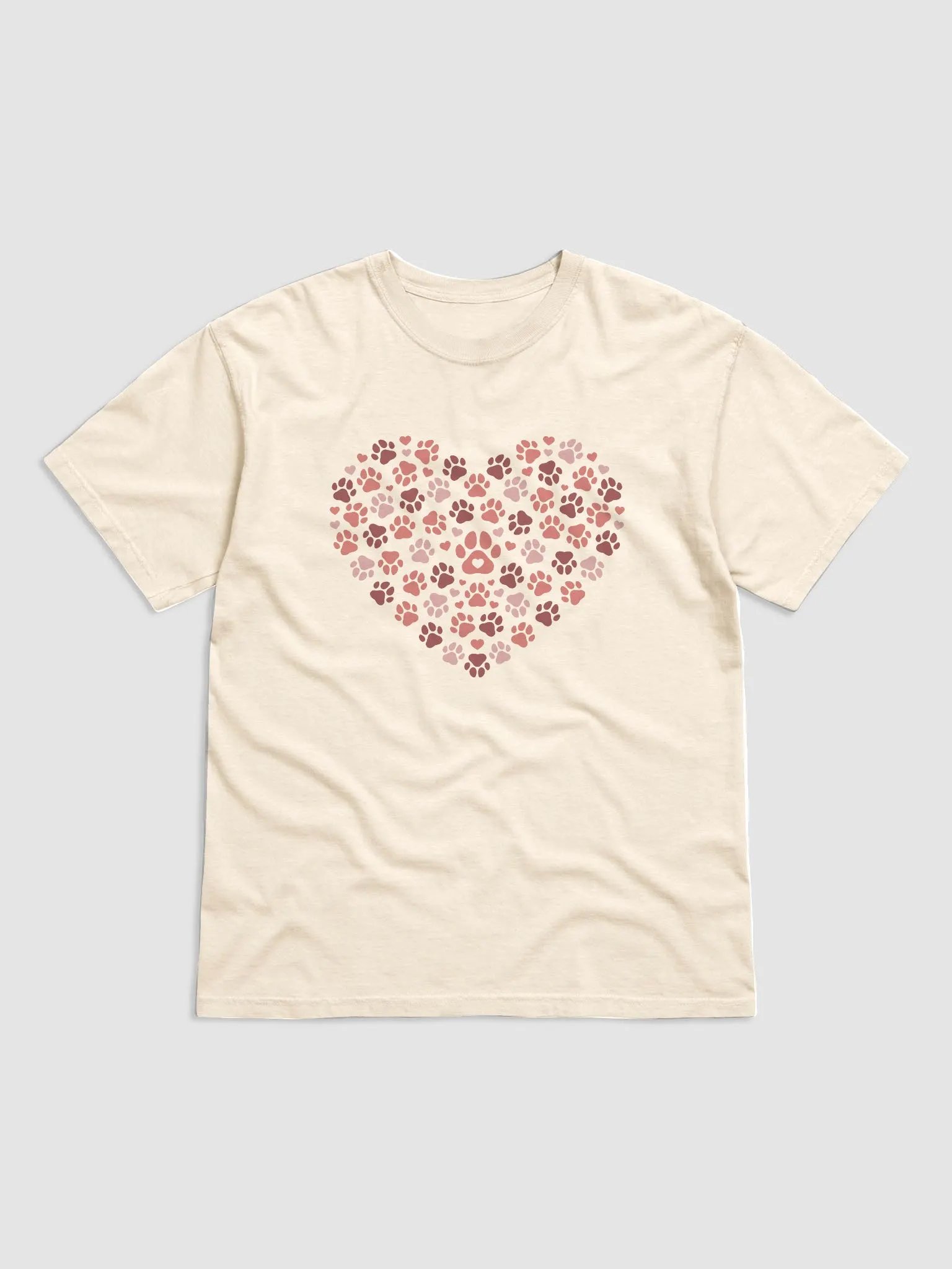 Heart-Shaped Paw Prints T-Shirt | Cute T-Shirt for Dog Moms product image (9)