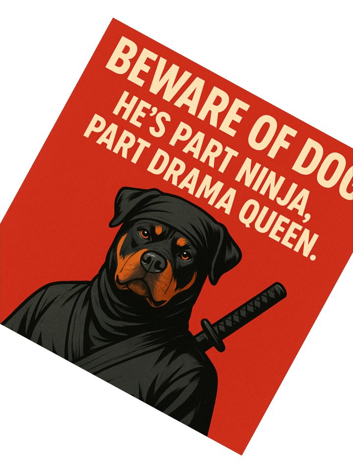 Ninja Drama Rottweiler Kiss Cut Stickers product image (5)
