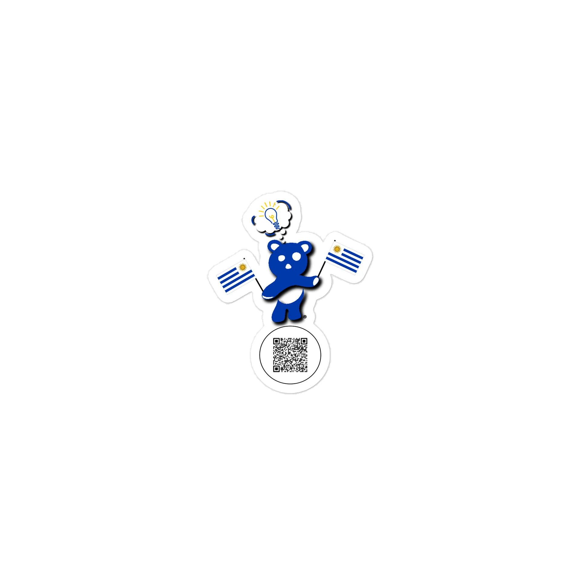 Uruguay — Country Bear Sticker | BehrBrained Media product image (1)