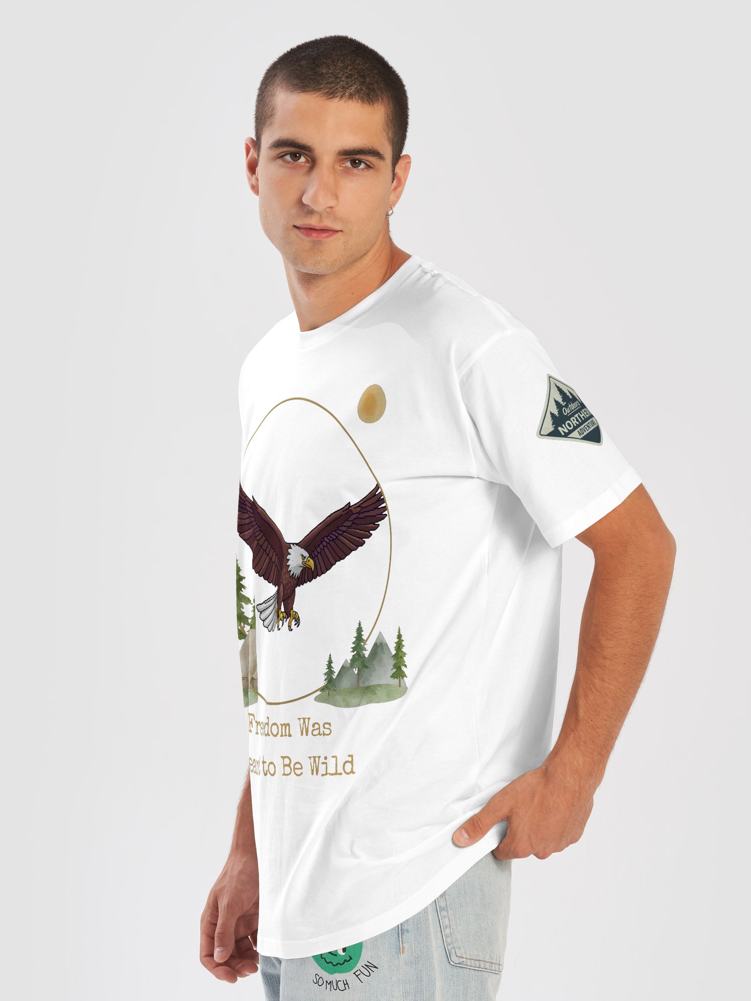 Freedom Was Meant to Be Wild – Patriotic Eagle T-Shirt product image (25)