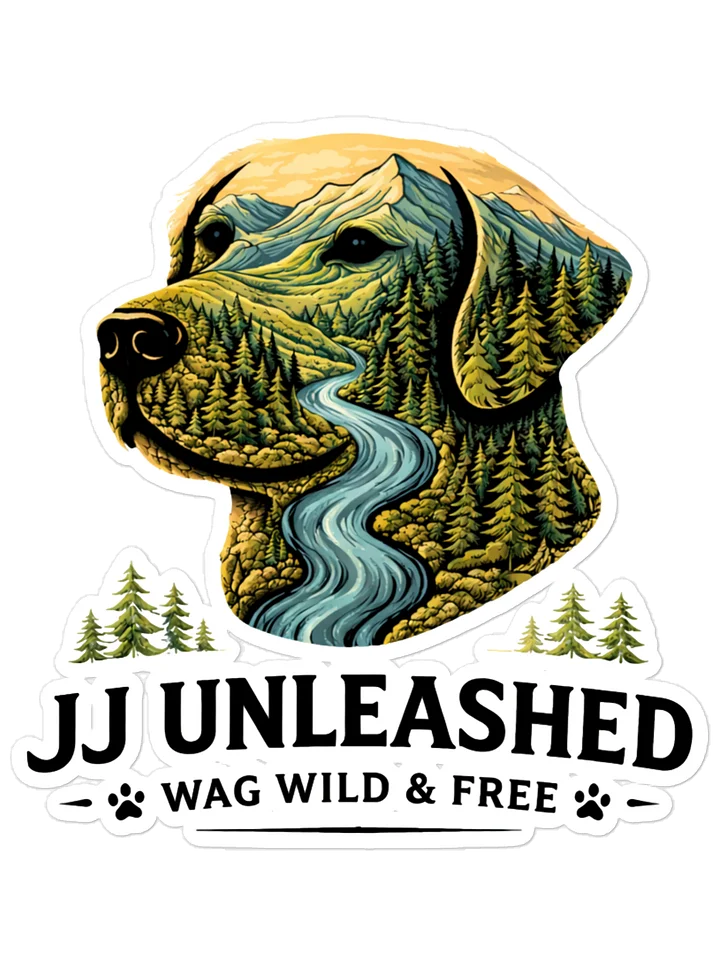 JJ Unleashed River Dog Sticker – Wag Wild & Free product image (1)