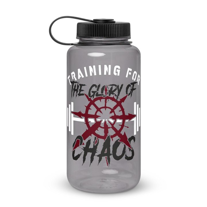 Training for the Glory of Chaos Wide Mouth Water Bottle | Warhammer 40K Chaos Design product image (2)