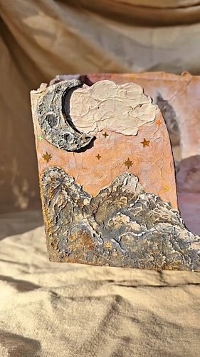 Turning cardboard into functional art ✨️ I made this dreamy paper towel &napkin holder from recycled materials and lots of im...
