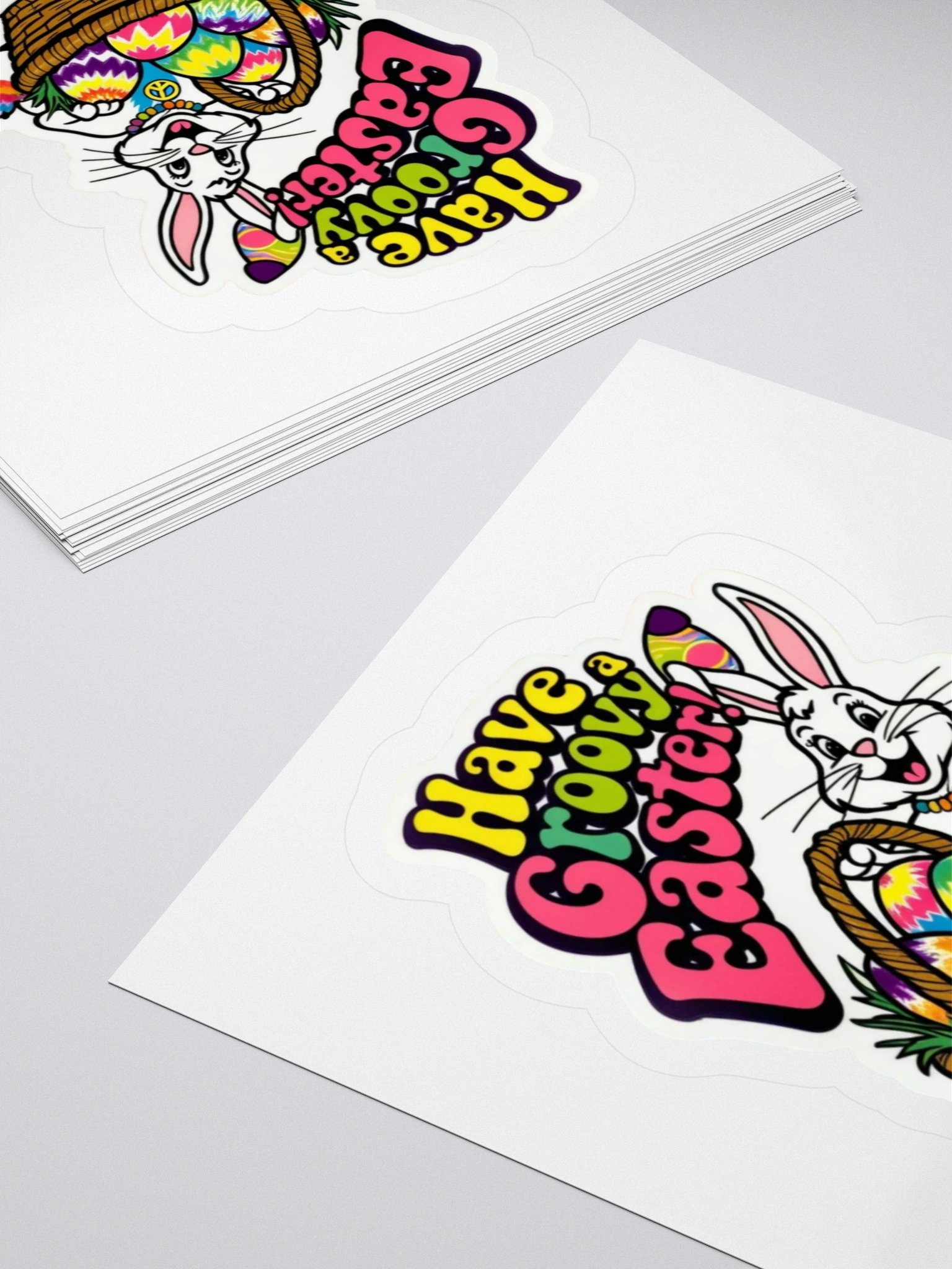 Groovy Easter Bunny Kiss Cut Stickers product image (11)