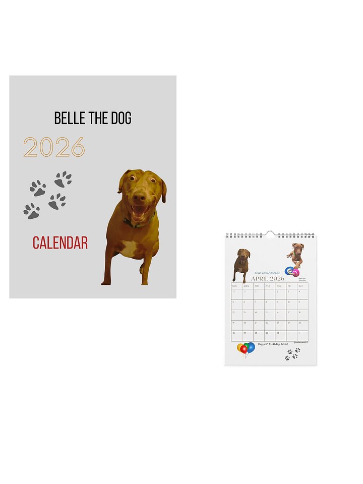 Belle 2026 Calendar A Print + Download product image (1)