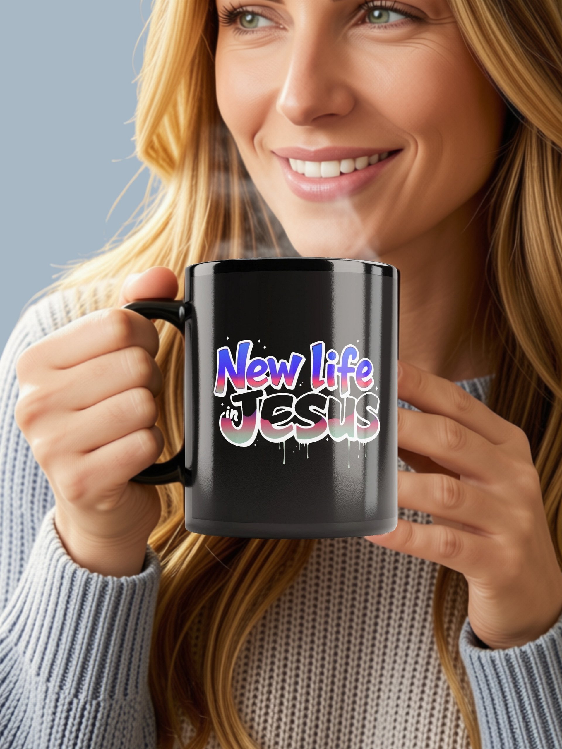 New Life in Jesus Graffiti Mug product image (1)