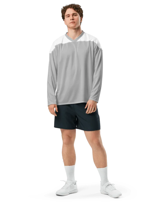 Minimal Gray All-Over Print Hockey Fan Jersey product image (1)