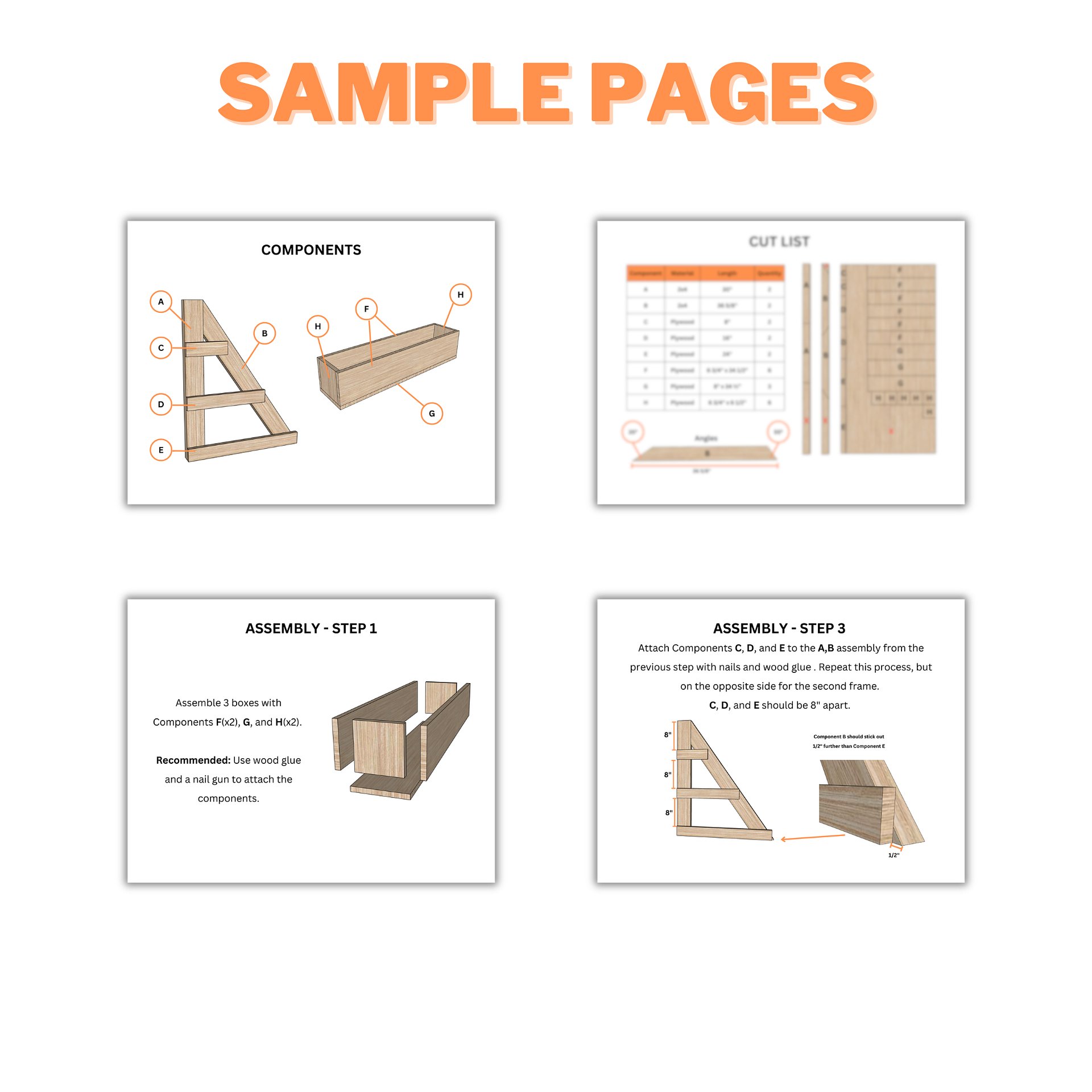 3 Tier Cedar Planter Box Plans (PDF) product image (5)