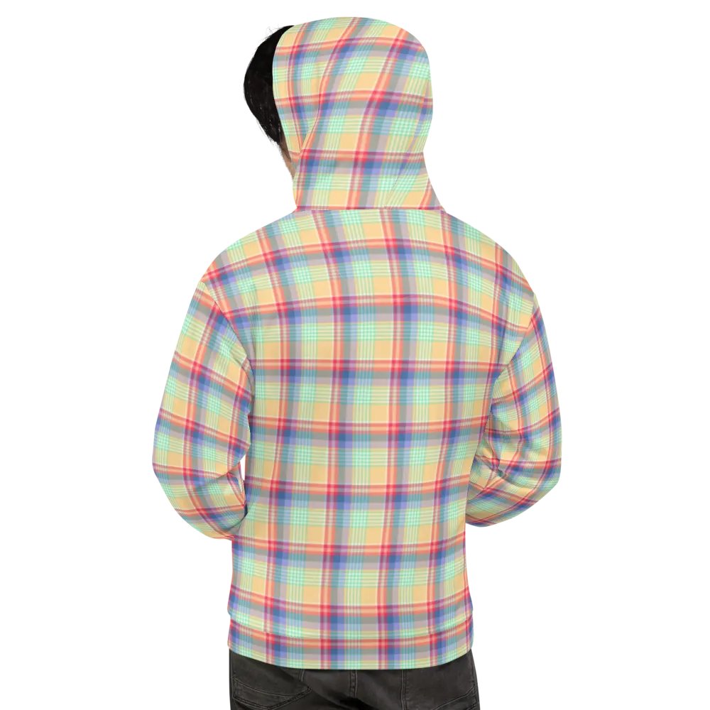 Bright Pastel Plaid Hoodie product image (9)