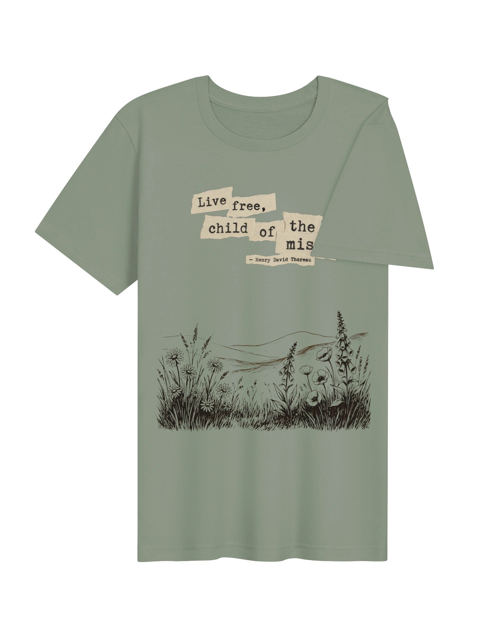 Thoreau Quote Shirt, Wildflower Nature Graphic Tee product image (35)