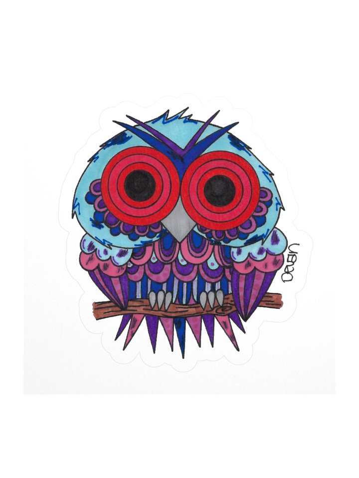 Cousins Owl: Cloud Sticker product image (1)