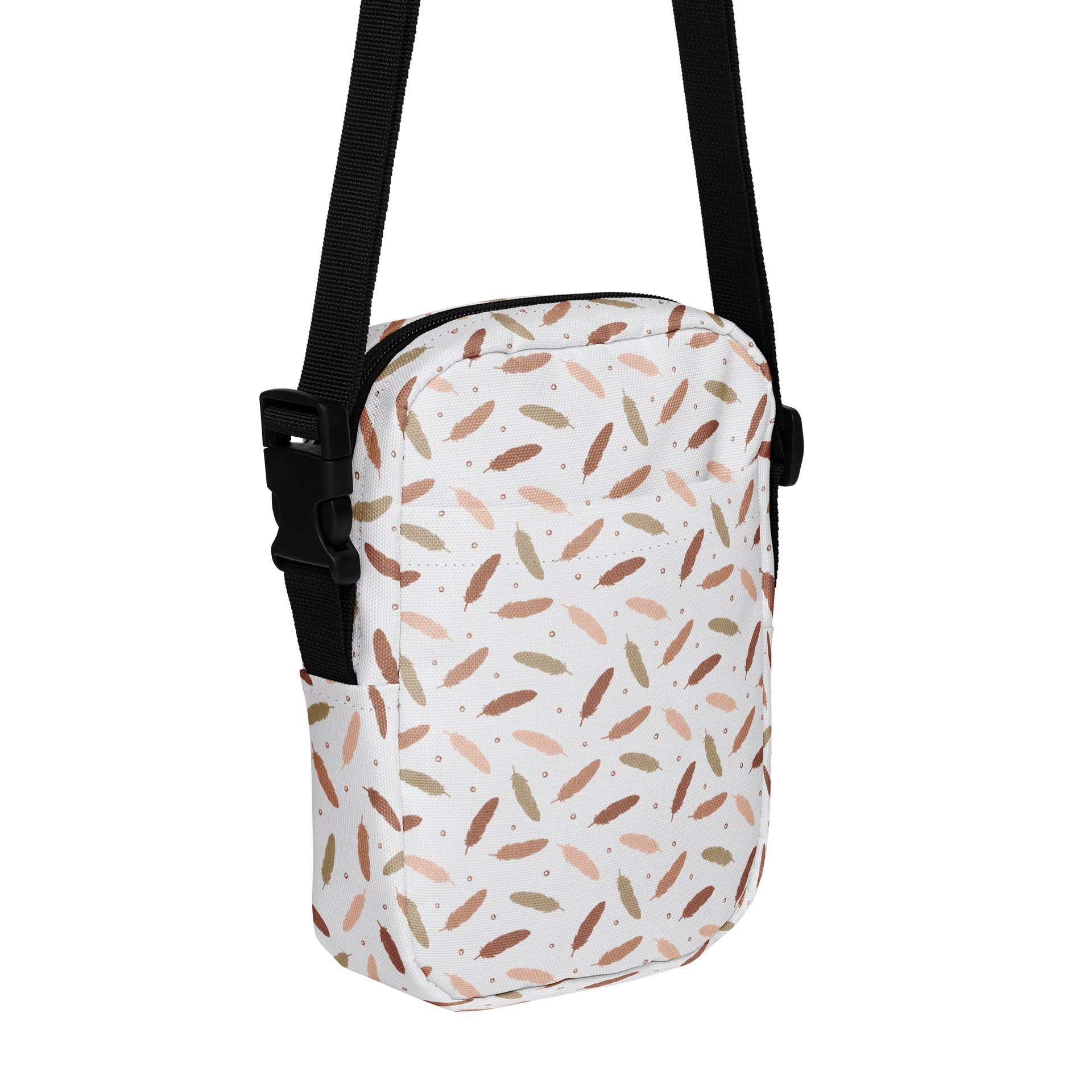 Mocha Mousse Feathers Crossbody Bag product image (1)