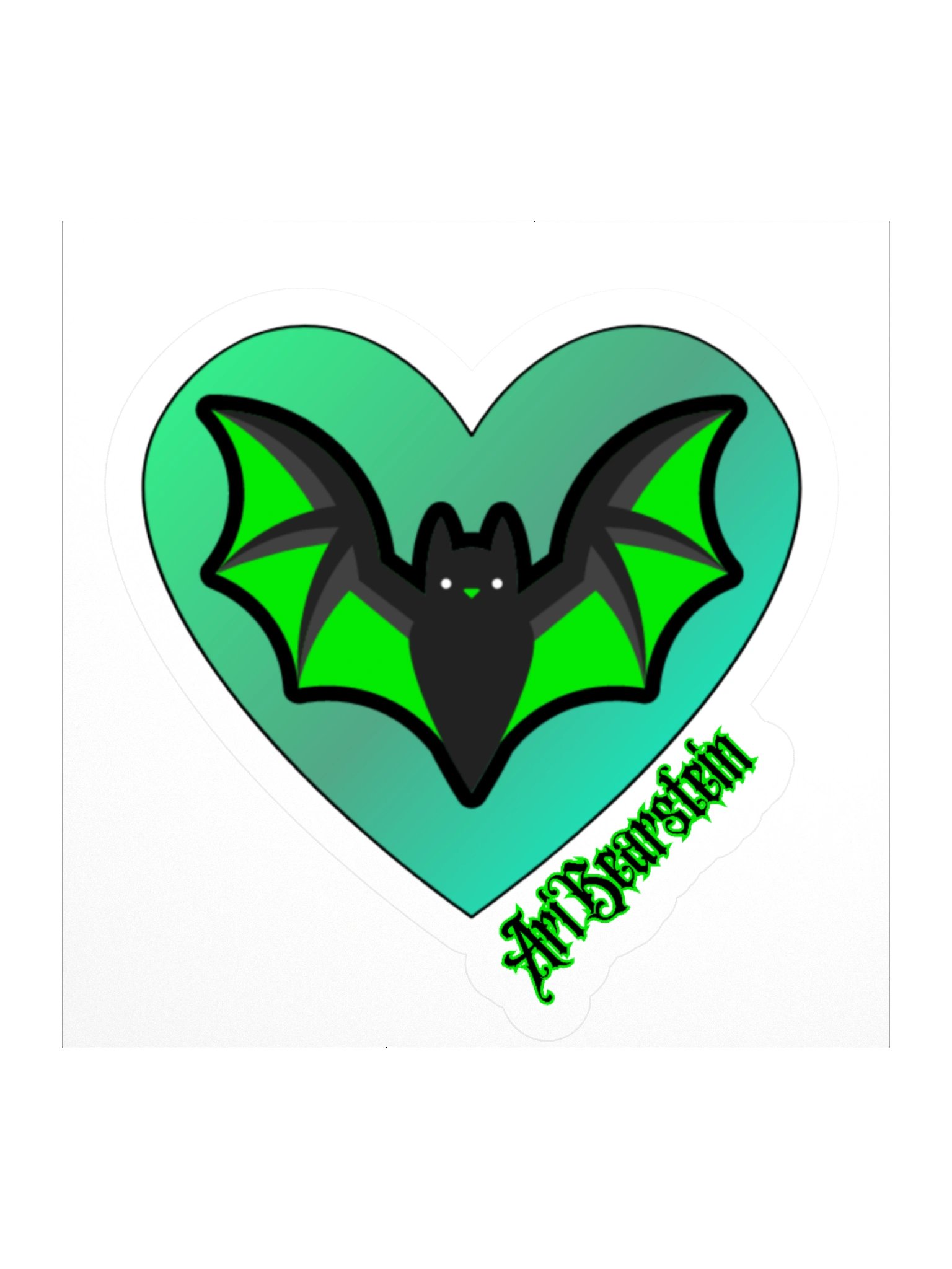Bat Heart Sticker product image (1)