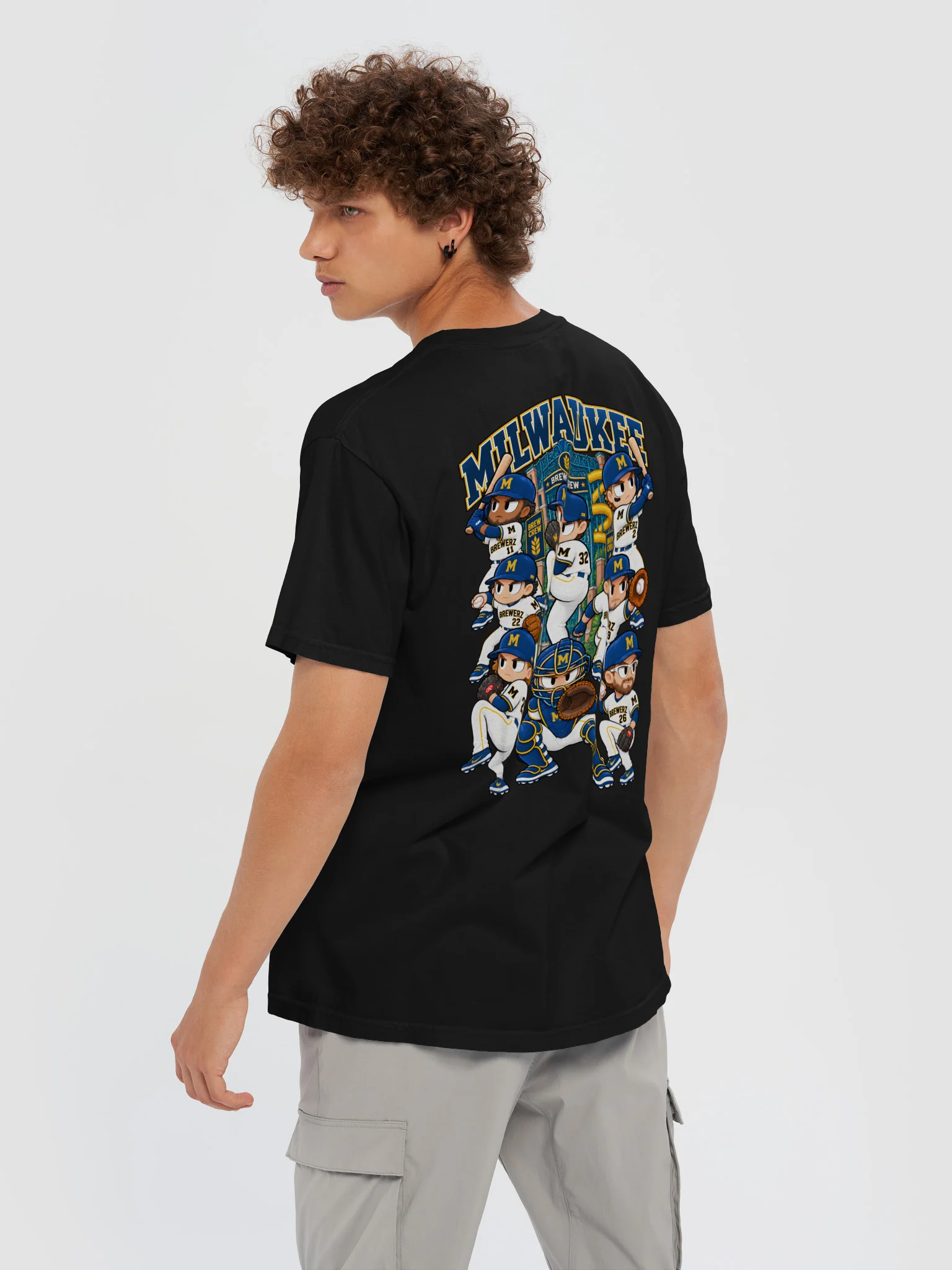 Milwaukee Baseball 2026 "Postseason" Animated Player Back Print T-Shirt product image (6)
