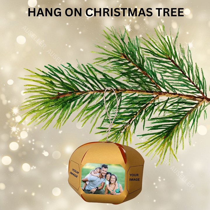 DIY 3D Christmas Photo Baubles (Set Of 5 Designs) Canva Template product image (2)