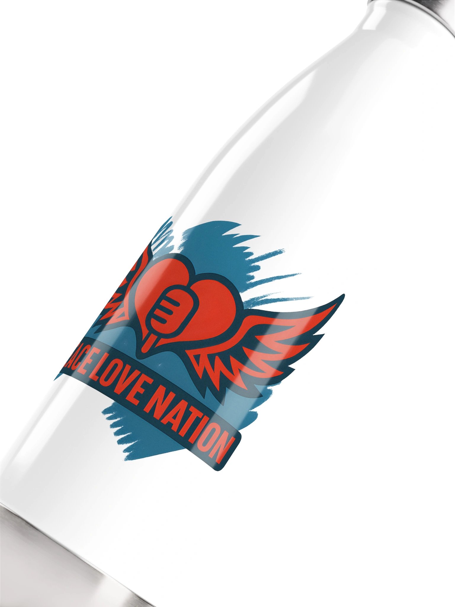 PLN White Stainless Steel Water Bottle product image (10)