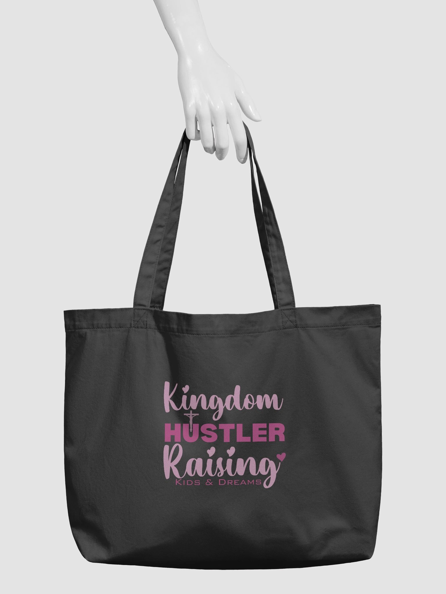 Kingdom Hustler, Raising Kids & Dreams Tote Bag | Faith-Filled Mom Christian Tote | Inspirational Mom Gift product image (3)