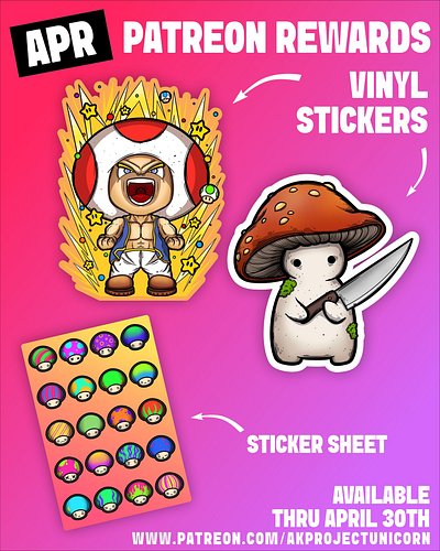 April Sticker Club rewards are available now through April 30th! If you love aggressive mushies, this is your month!

#sticke...