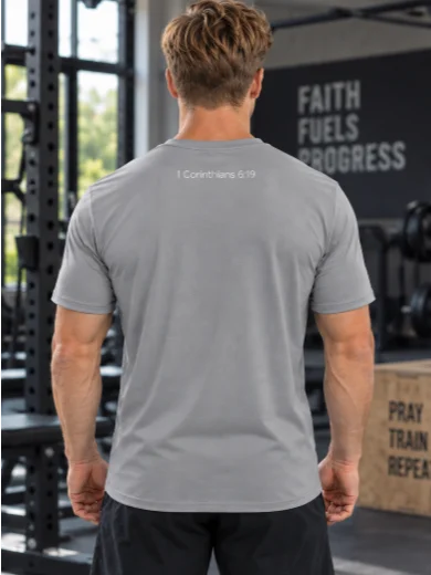 His House Mens Performance T-Shirt - Silver by His House