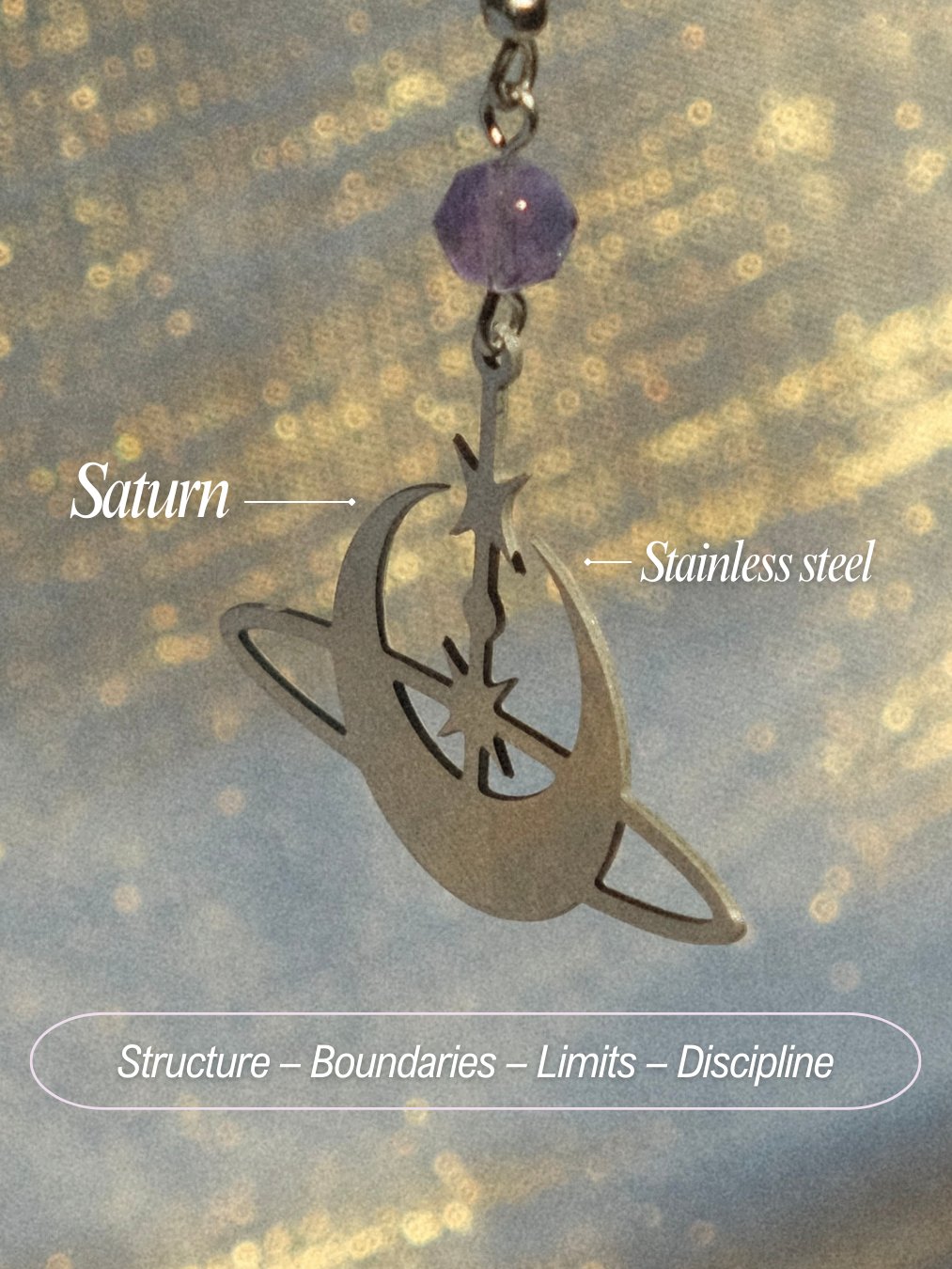Amethyst Saturn Earrings product image (4)