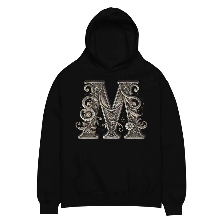 Intricate Floral Letter M Premium Hoodie product image (2)