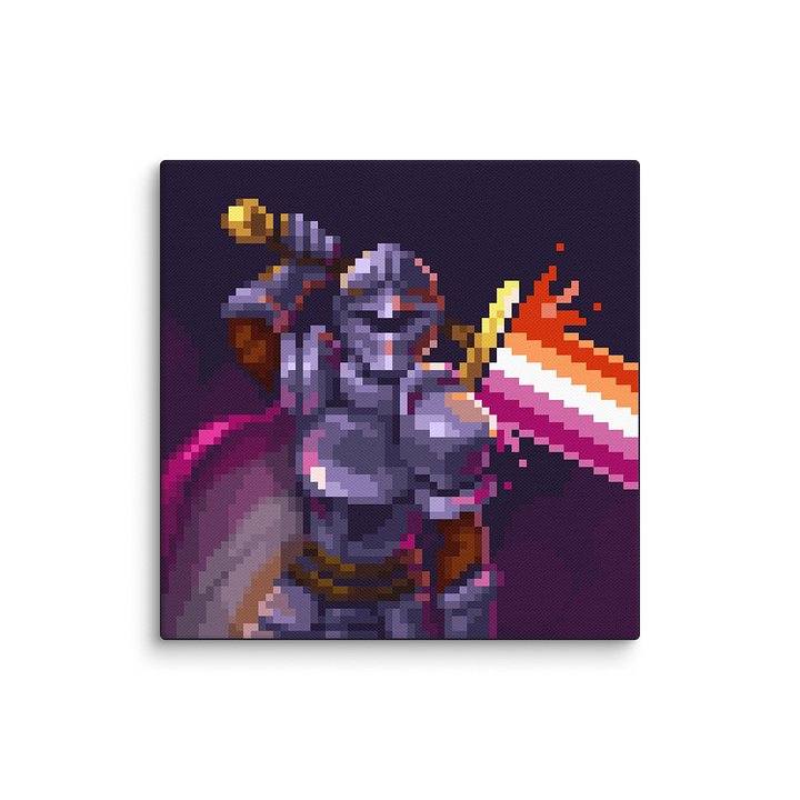Lesbian Knight Pixel Art Canvas Print product image (2)