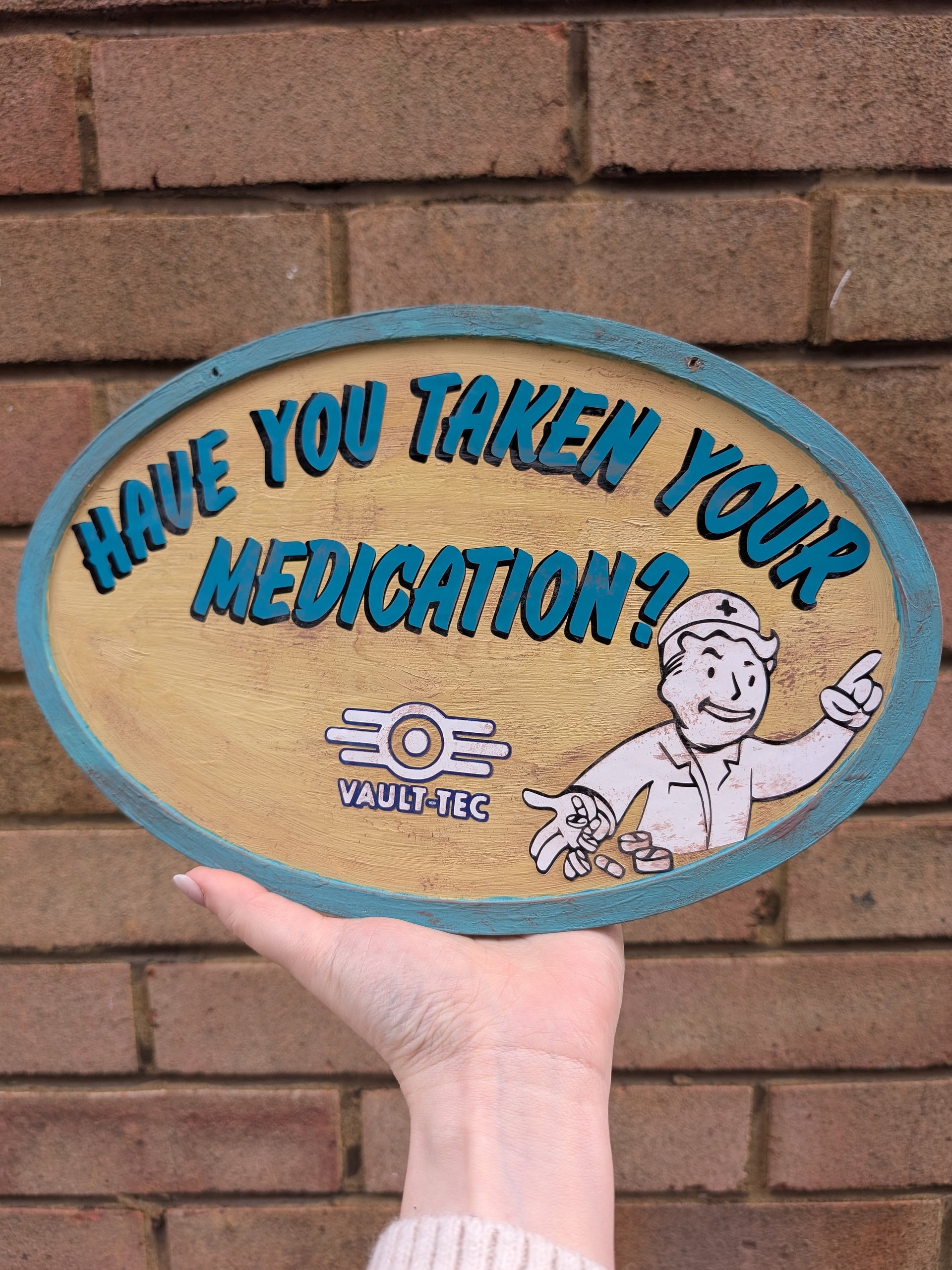 Large Oval Fallout Sign product image (1)