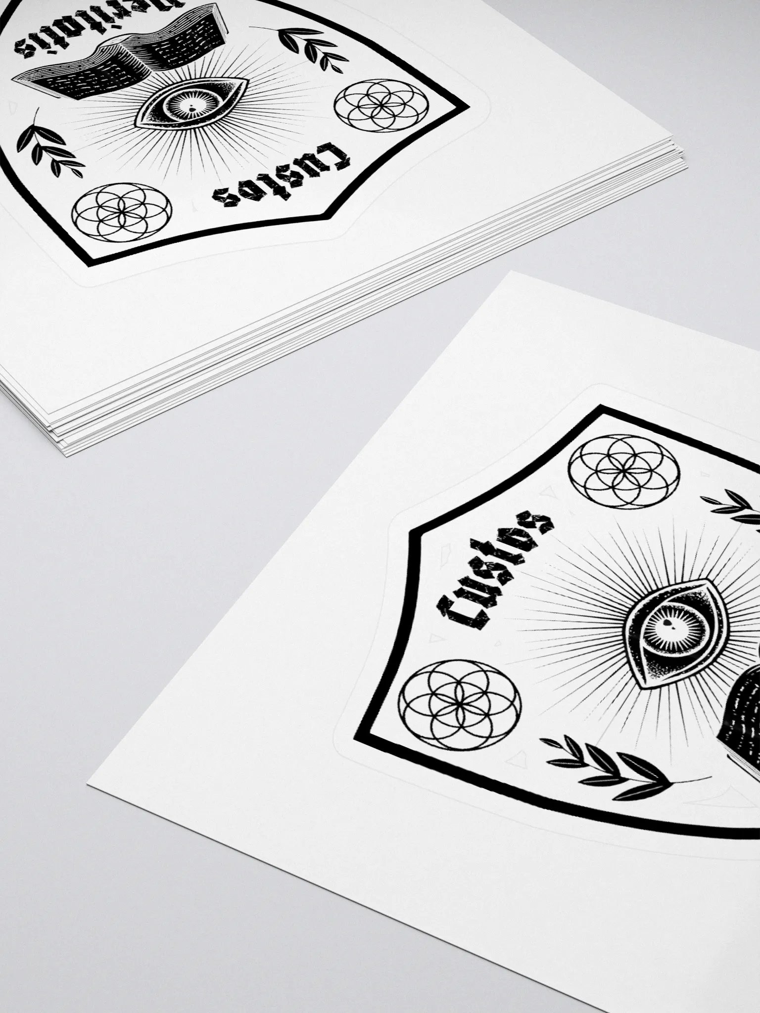Custos Veritatis Sticker Black & White product image (4)