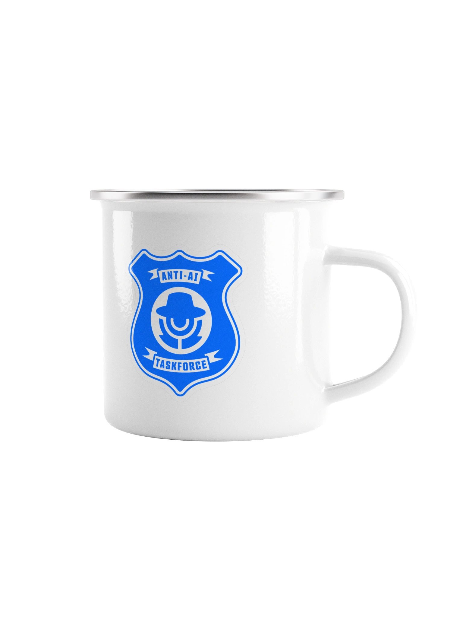 PosterSpy Anti AI Taskforce Enamel Mug product image (1)