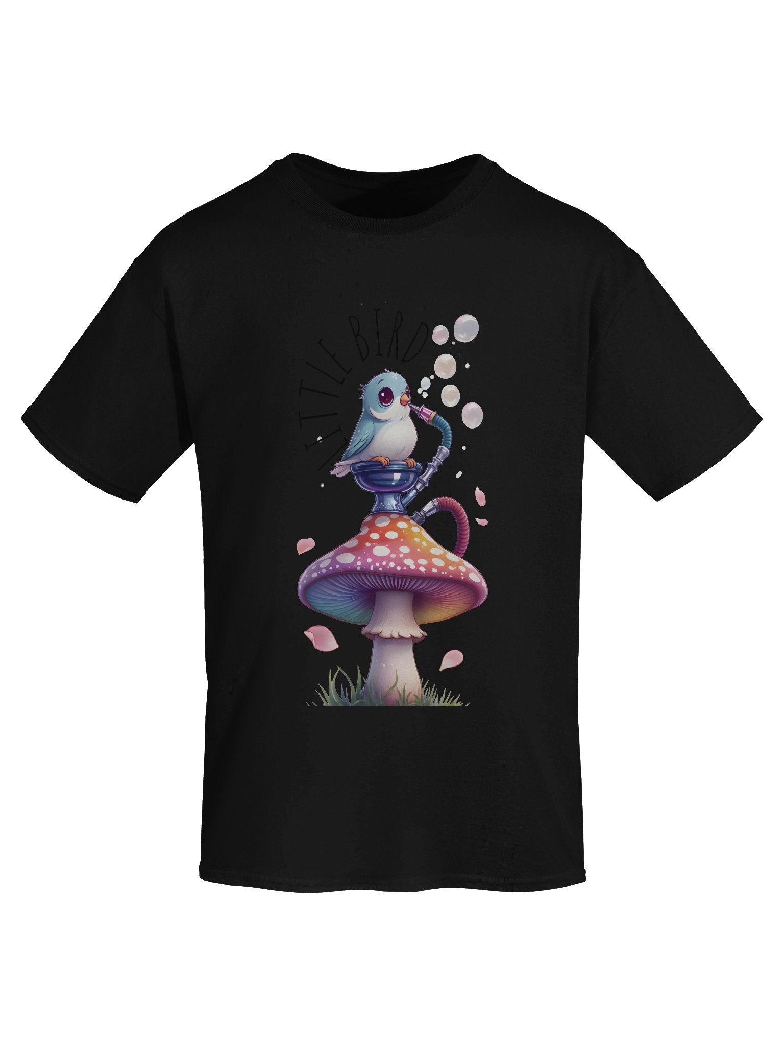 Whimsical Mushroom Little Bird T-Shirt product image (58)