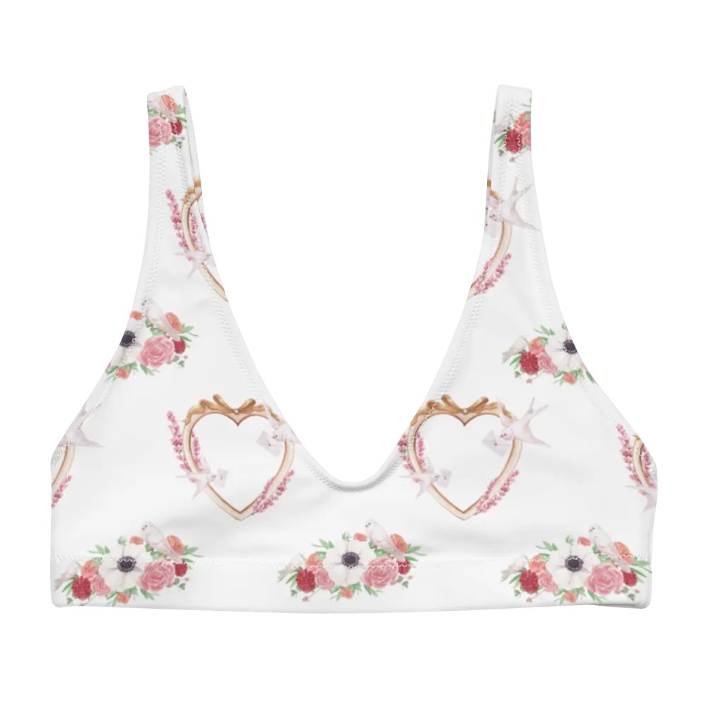 Watercolour Floral Pattern Padded Bikini Top - V5 product image (4)