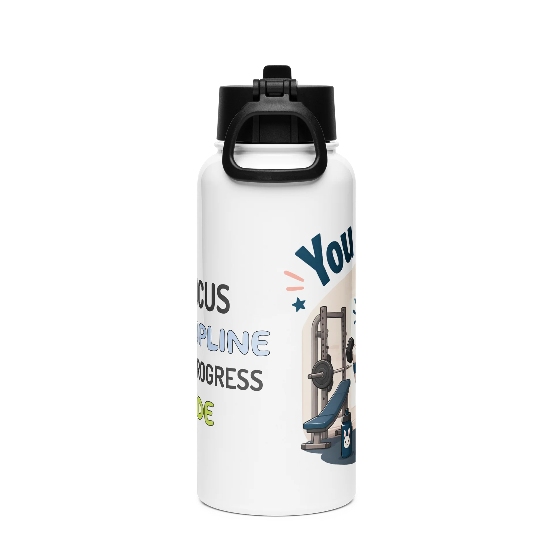 Motivation Rabbit Fitness Water Bottle product image (2)