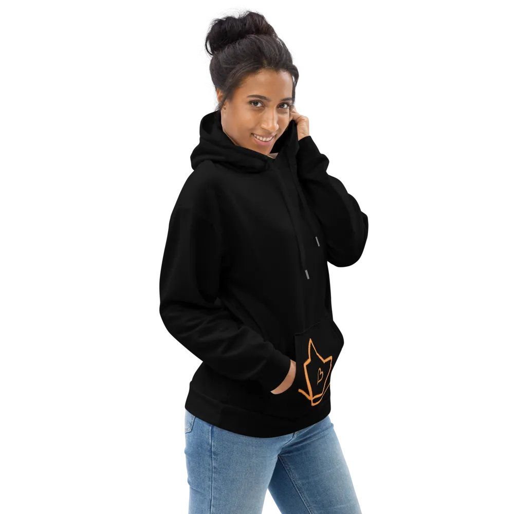 Mellow Ribbon Hoodie (black+orange) product image (1)