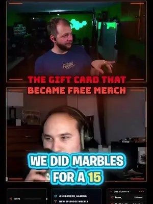 When a gift-card giveaway accidentally becomes free merch. agreener explains an expensive little mistake. From This Week at Shrouded episode 167 with agreener and Wrecked. #ThisWeekAtShrouded #SGC #Gaming #Shorts